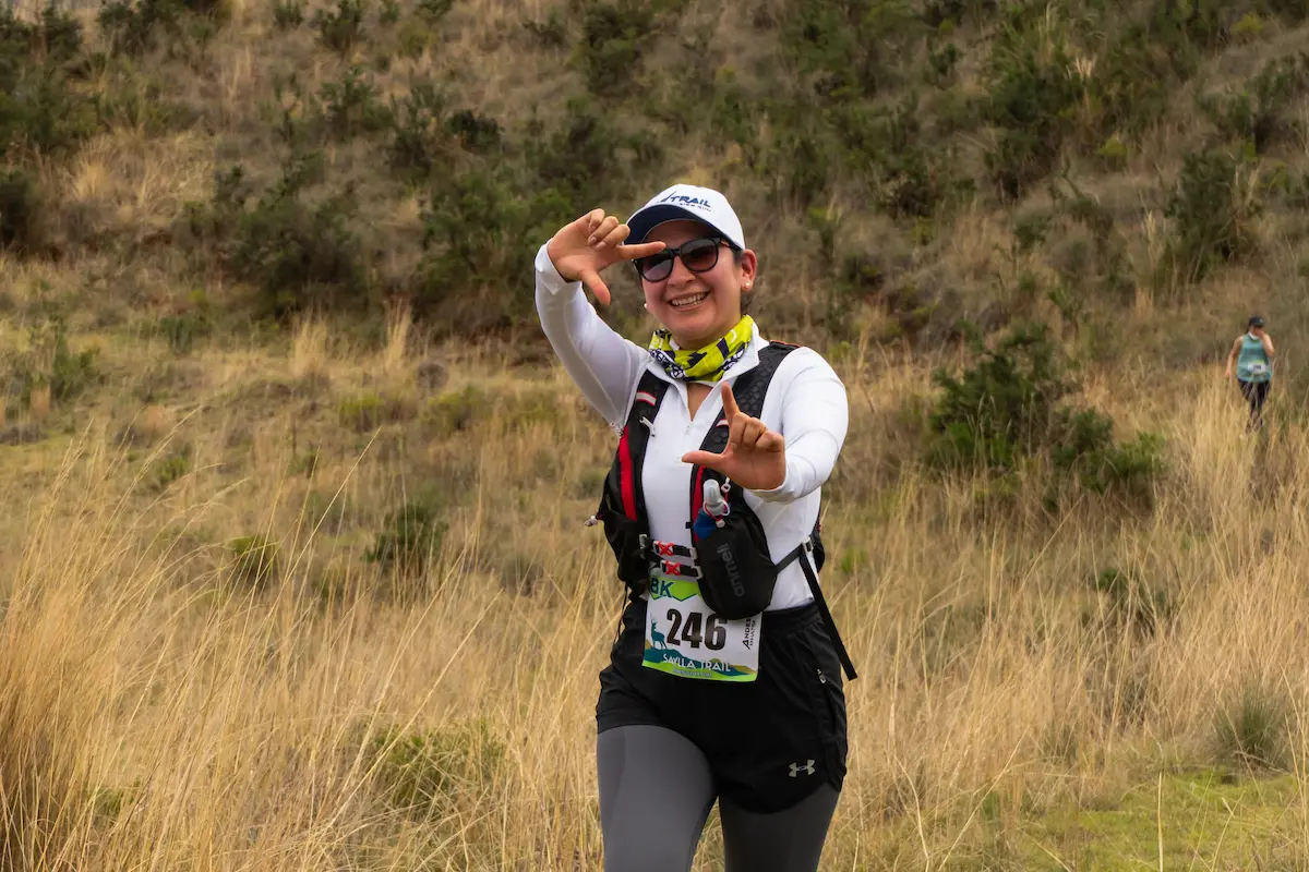 Corredor en carrera trail